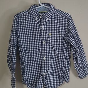 Carter's Blue and White Gingham Button Down Shirt